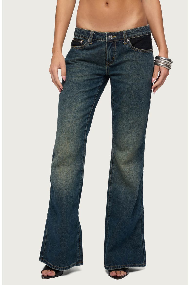 Tatem Lacey Low Rise Flare Jeans, Main, color, BLUE-VINTAGE-WASHED