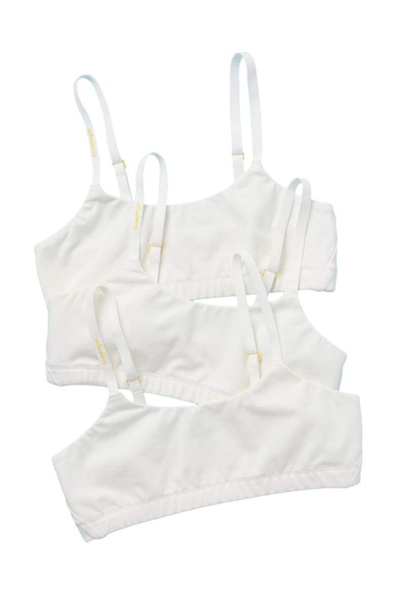 Pipit Pima Cotton Bra 3PK, Main, color, White Iceberg