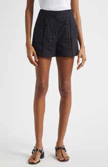 Veronica Beard Fabian Cotton Eyelet Shorts
