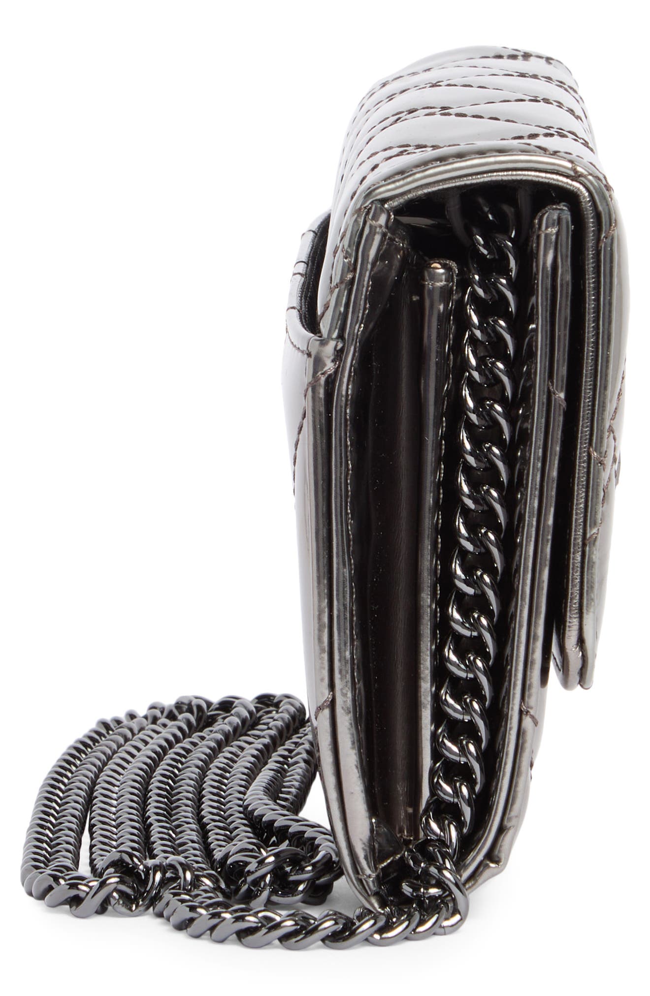 Kurt Geiger London Kensington Quilted Leather Wallet on a Chain, Alternate, color, 