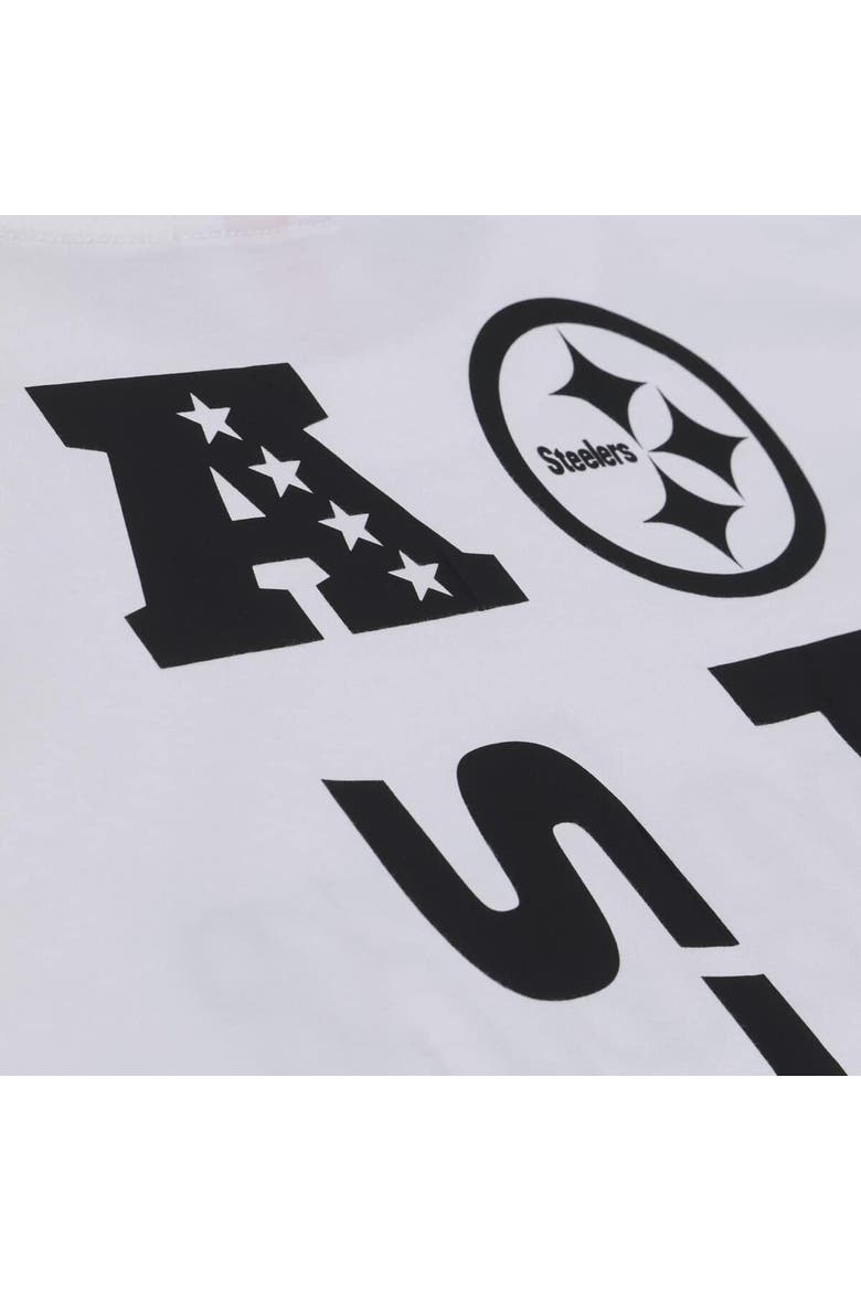Men's Mitchell & Ness White Pittsburgh Steelers Monochrome T-Shirt, Alternate, color, White