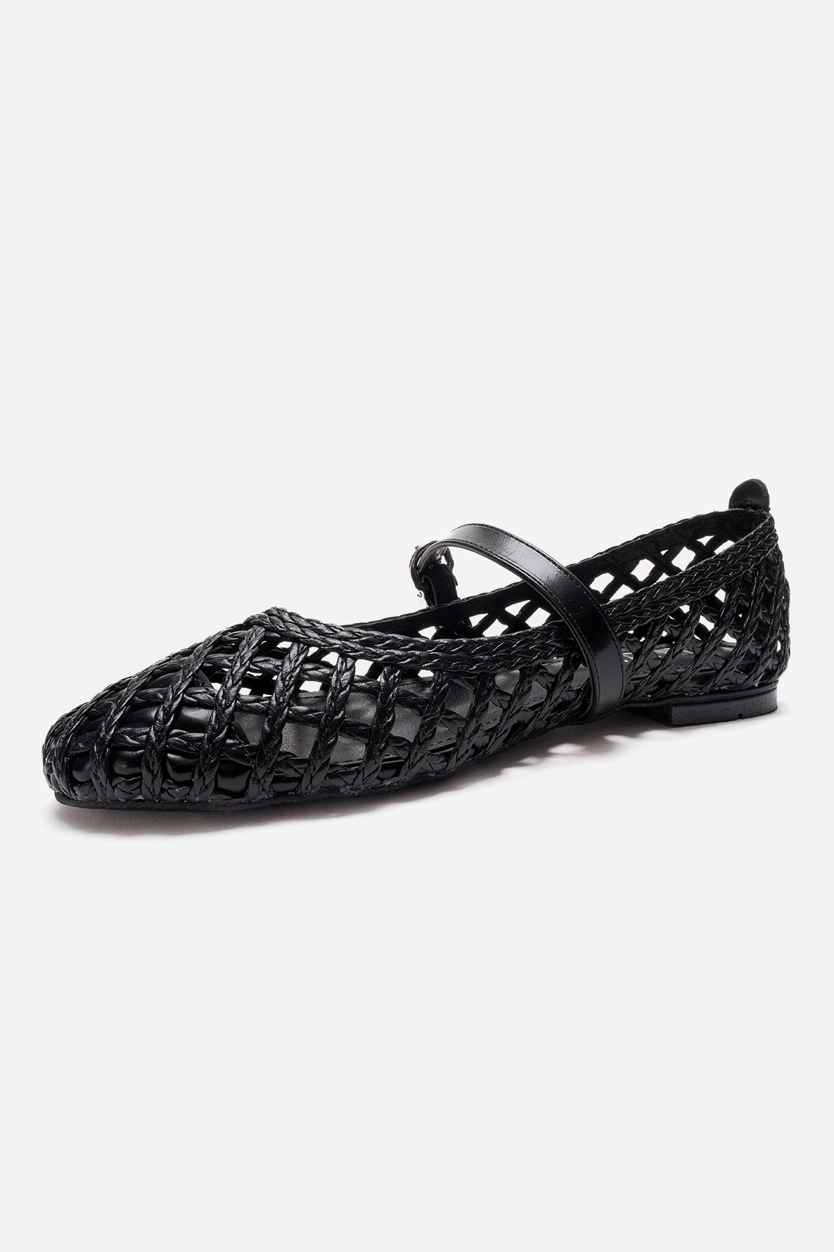 Prologue Shoes Doux Woven Ballet Flat, Alternate, color, Black
