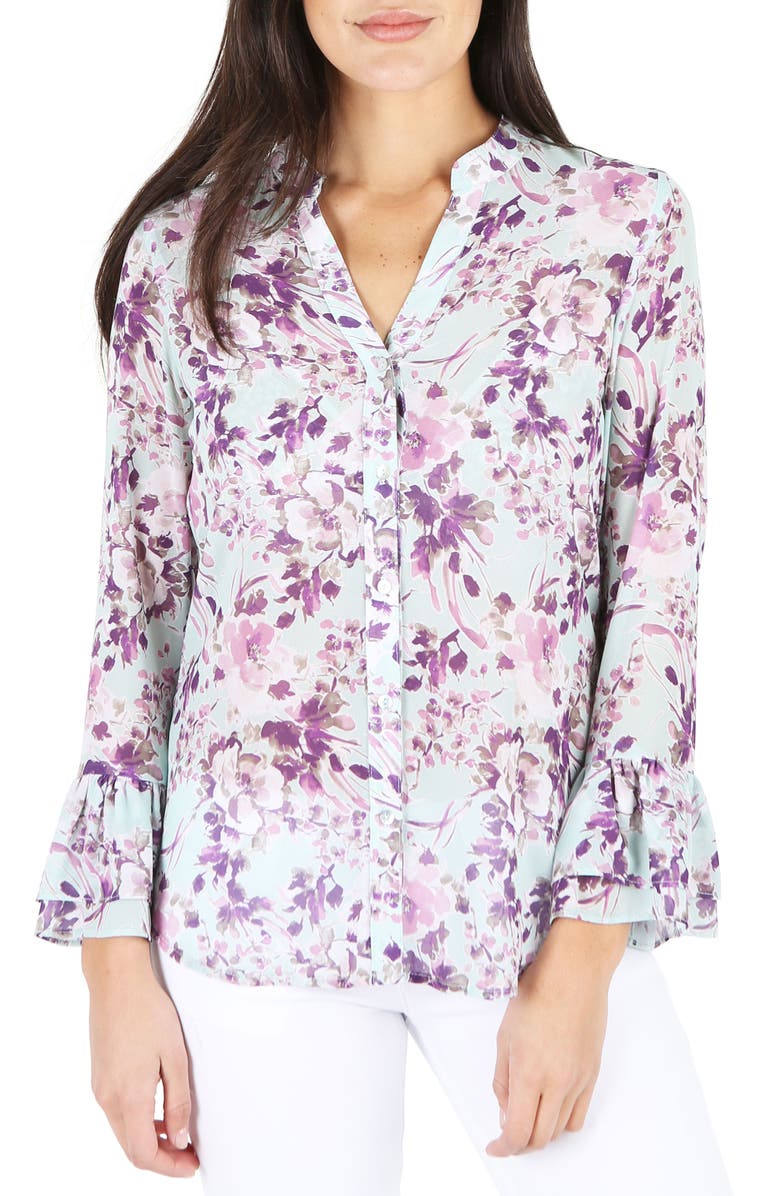 KUT from the Kloth Gilda Bell Sleeve Blouse, Main, color,