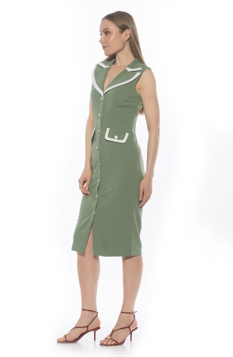 Alexia Admor Jean Sheath Dress, Alternate, color, Sage
