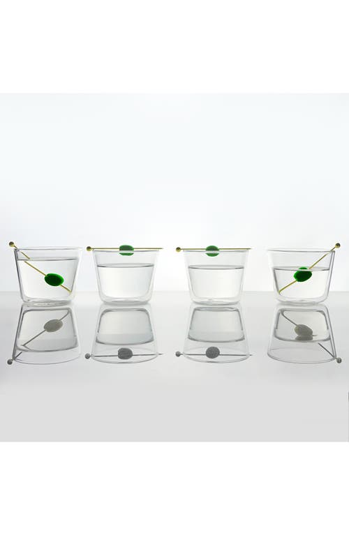 Cloudnola Rocks Set Of 4 Glasses In Transparent