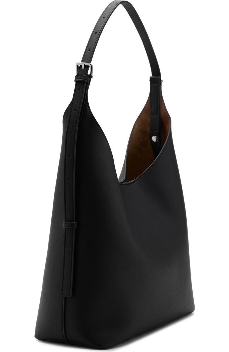 MANGO SHOPPER BAG WITH BUCKLE, Alternate, color, Black