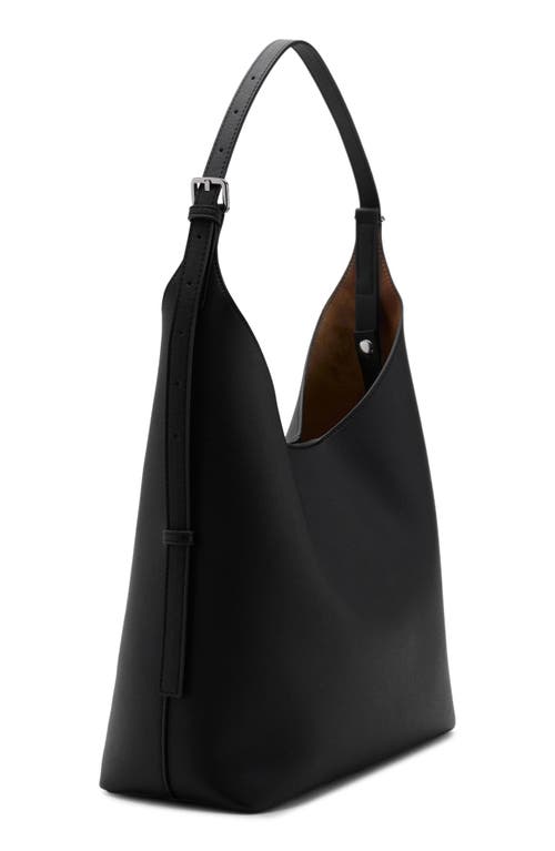 Mango Shopper Bag With Buckle In Black