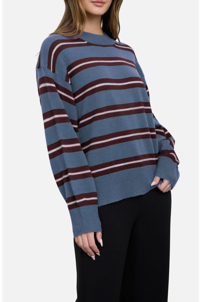 Stripe Crew Sweater, Alternate, color, LIGHT BLUE MULTI