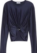 Rabanne Pierced Satin Crop Top