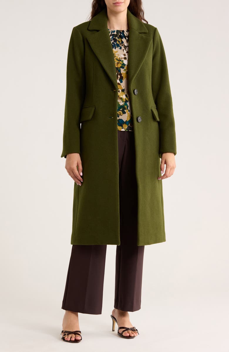 Michael Kors Wool Blend Coat, Alternate, color, Jade