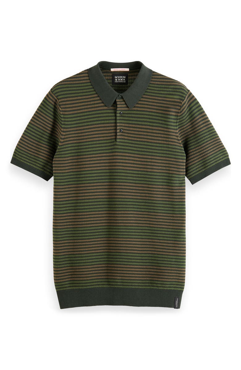 Scotch & Soda Hideaway Stripe Polo Sweater, Alternate, color, 