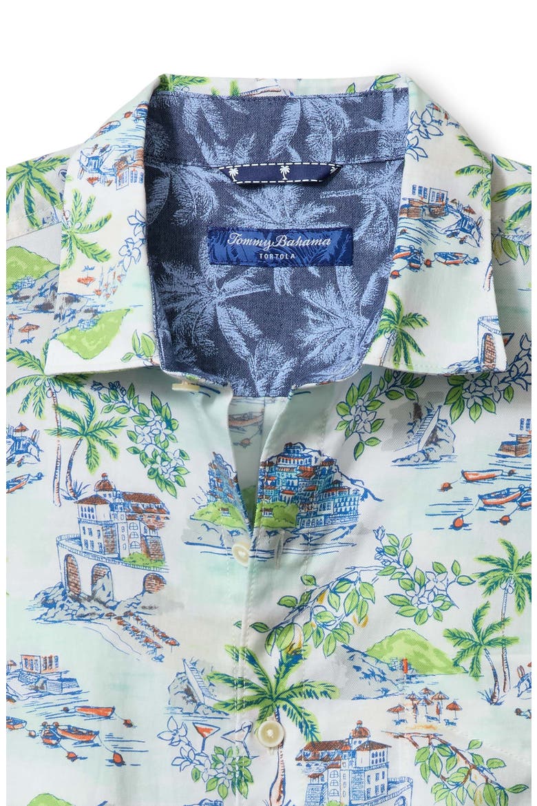 Tortola Paradise Isle Short Sleeve Button-Up Shirt, Alternate, color, WHITE
