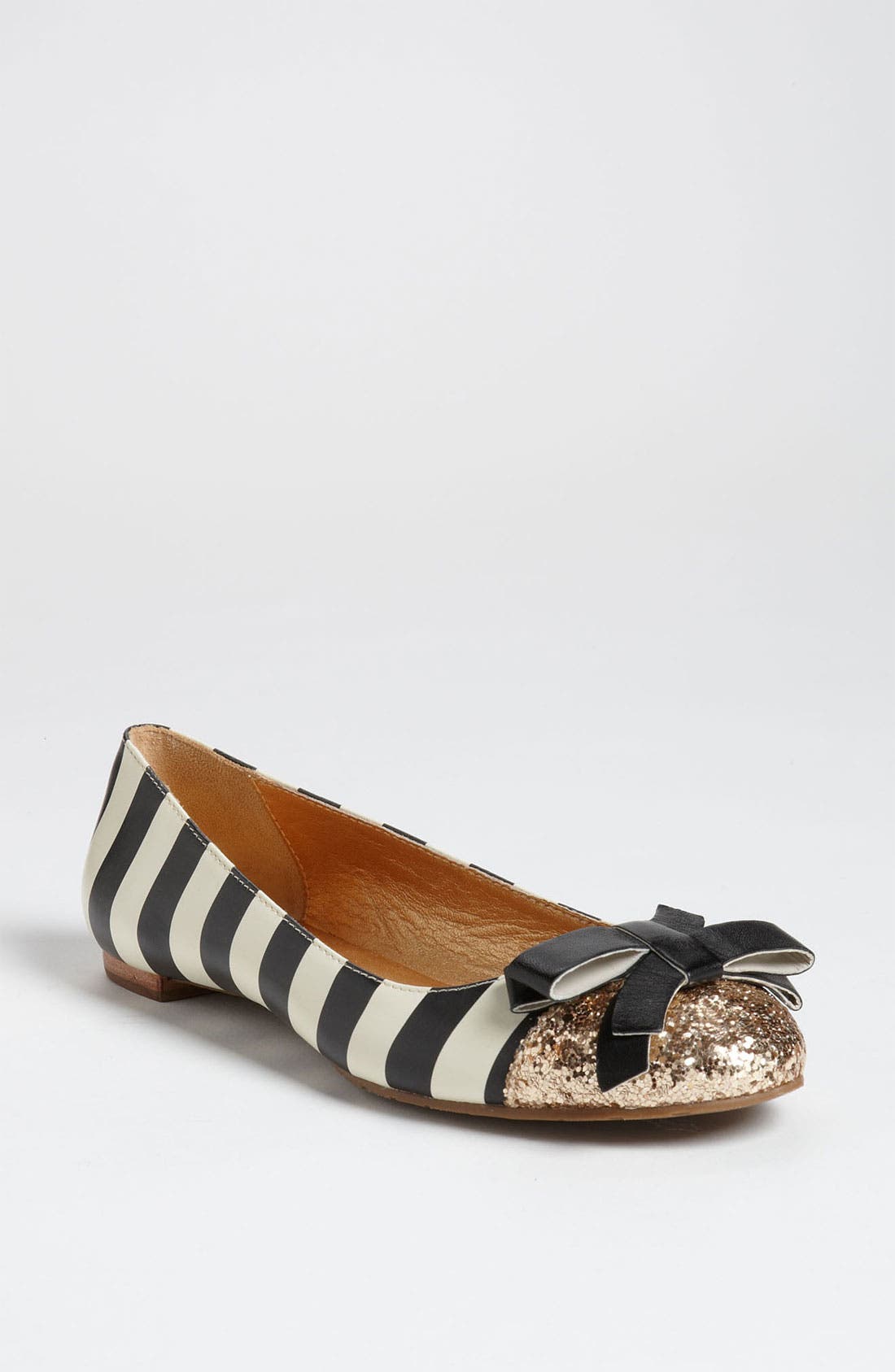 'trixie' flat, Main, color, BLACK/ CREAM STRIPE