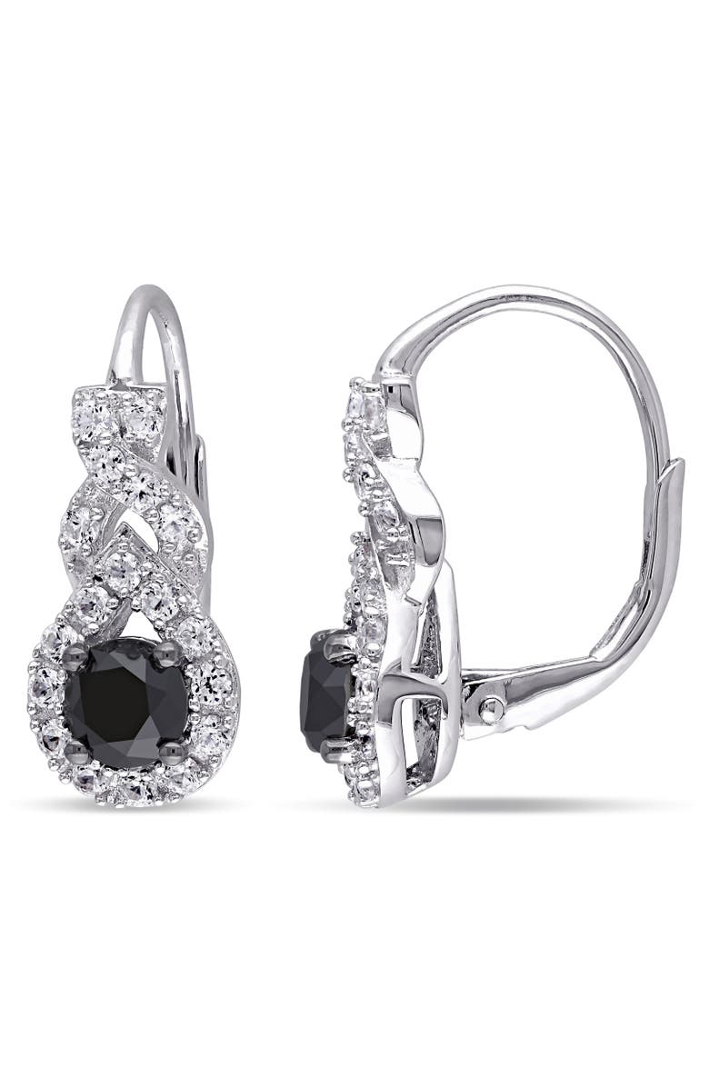 Julianna B. Black Diamond Twist Drop Earrings, Main, color, Black Diamond