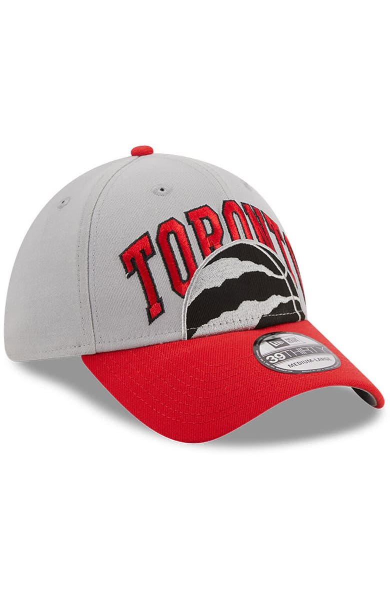 New Era Men's New Era Gray/Red Toronto Raptors Tip-Off Two-Tone 39THIRTY Flex Hat, Alternate, color, 