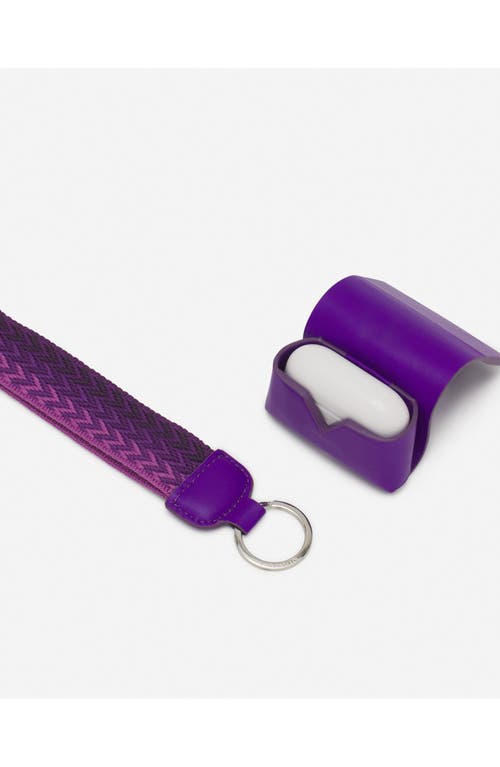 Lanvin Signature Leather Case For Airpods Pro In Anemone