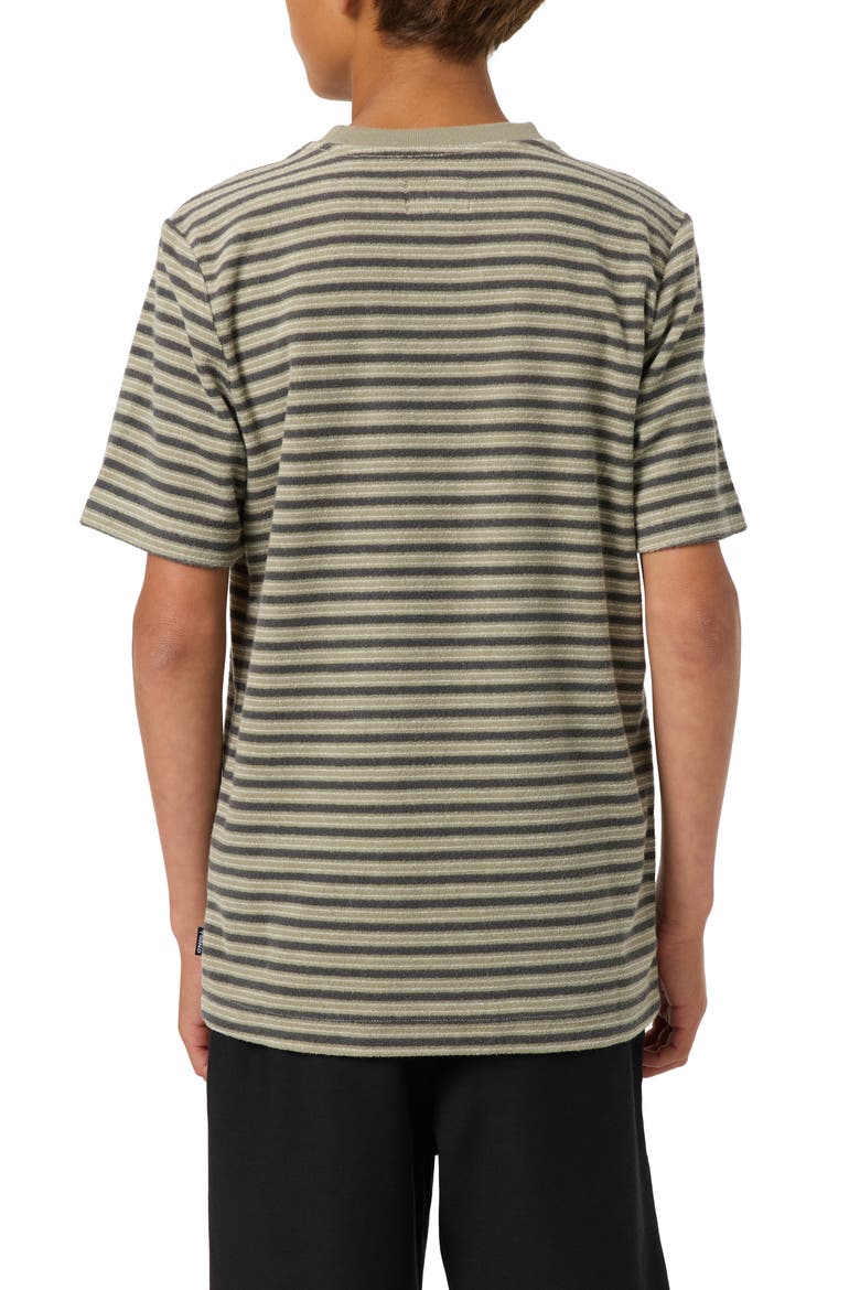 Kids' Frontiers Stripe Terry Cloth T-Shirt, Alternate, color, SEAGRASS