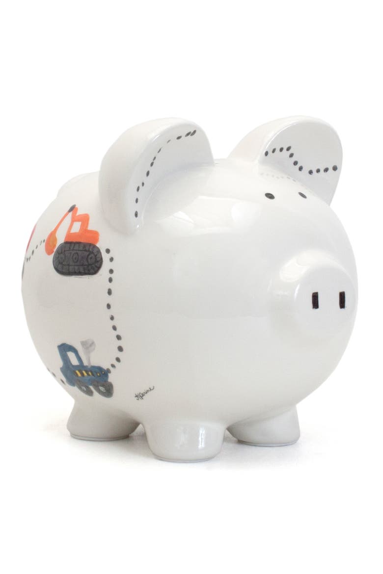 Hard Hat Piggy Bank, Main, color, WHITE