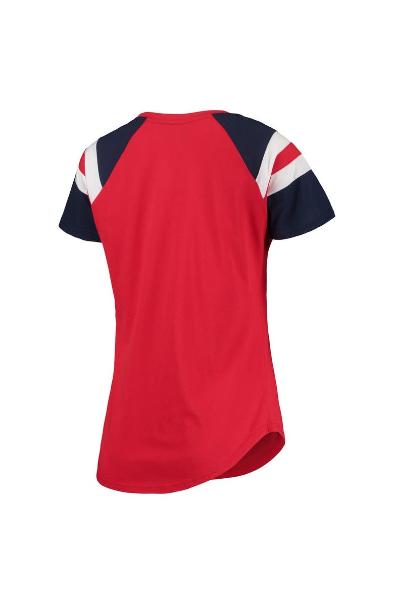 STARTER Women's Starter Red/Navy St. Louis Cardinals Game On Notch Neck Raglan T-Shirt, Alternate, color, 