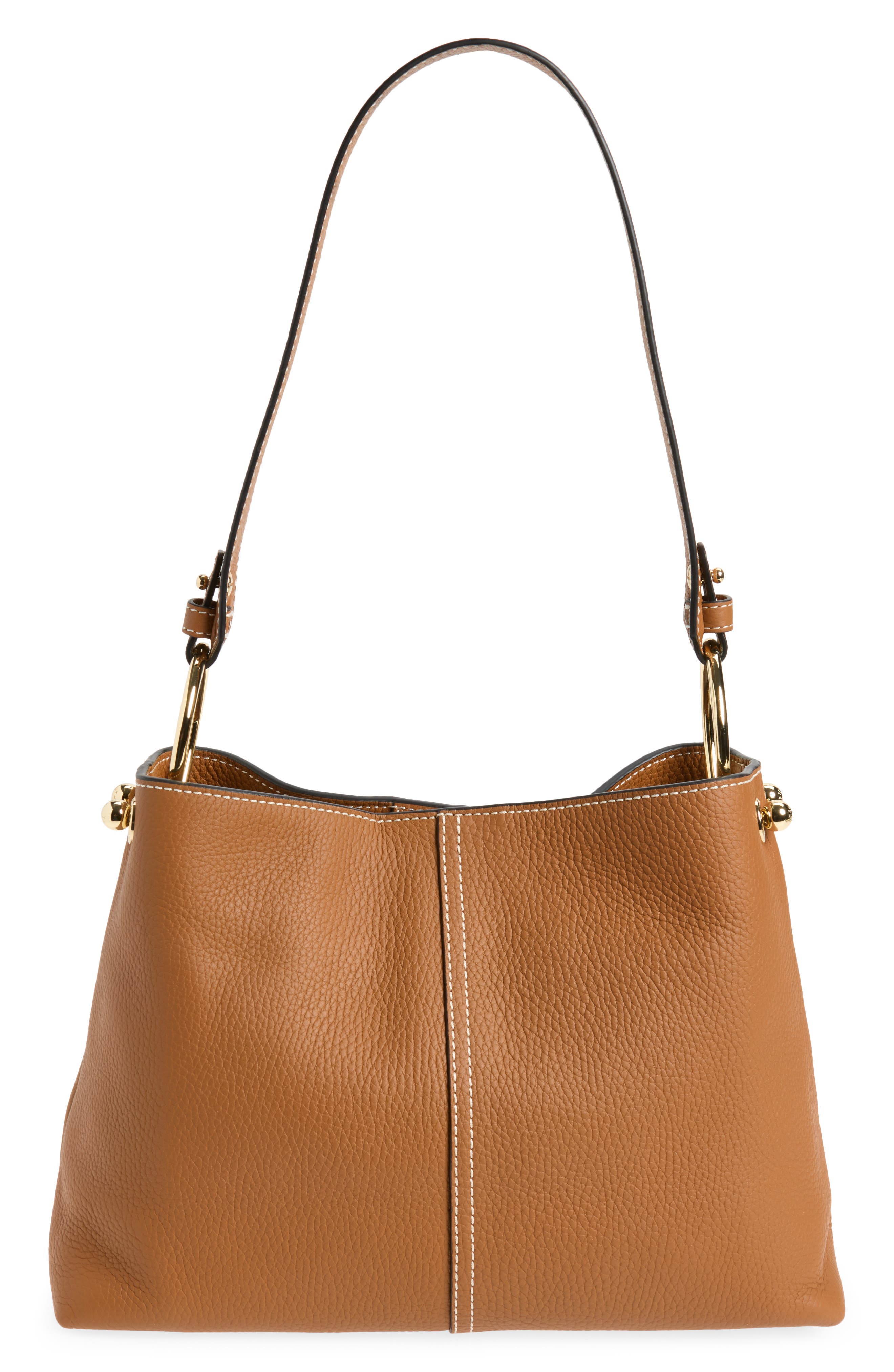 Lana Leather Hobo Bag, Alternate, color, TAN