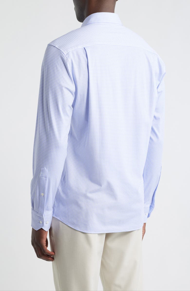 Peter Millar Excursionist Flex Tailored Fit Wrinkle Resistant Button-Up Shirt, Alternate, color, Iris Mist