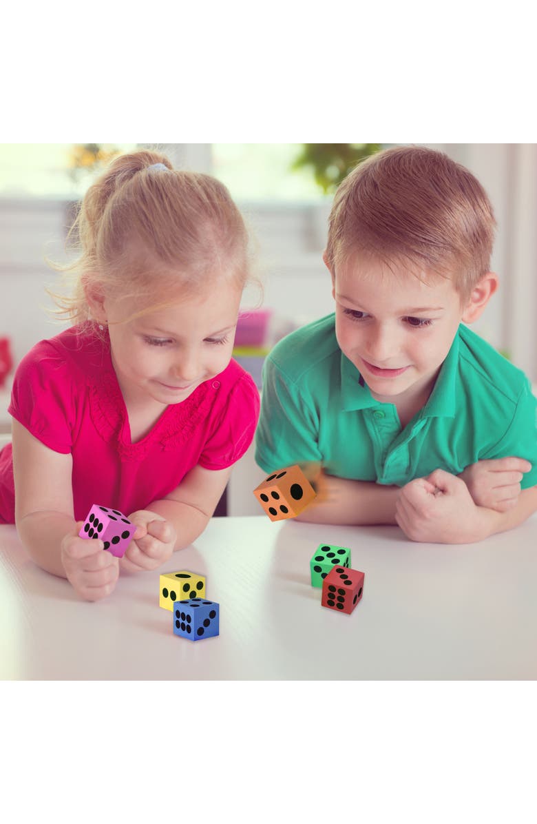 ArtCreativity Foam Dice 24 Pack 1.5 Inch Colorful 6 Sided Dice, Alternate, color, Multicolored