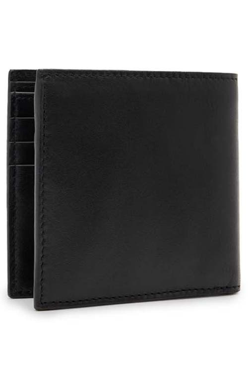 Allsaints Delph Orlando Leather Wallet In Black