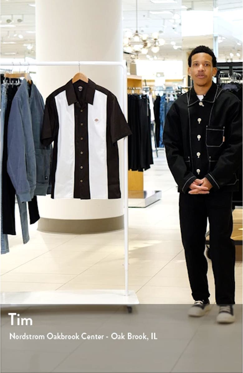 Westover Stripe Short Sleeve Button-Up Camp Shirt, sales video thumbnail