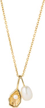 Ana Luisa Solid Yellow Gold - Oyster Charm Necklace