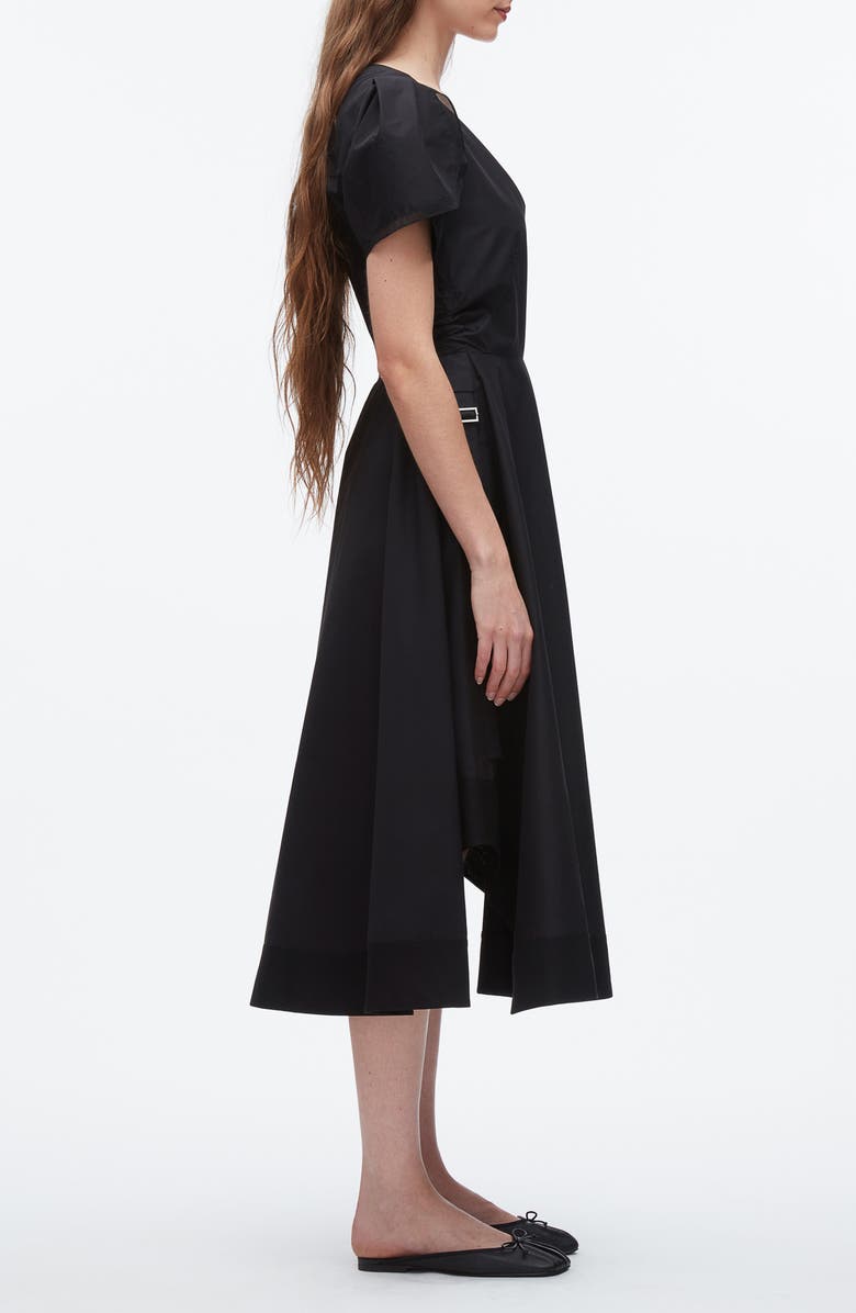 3.1 Phillip Lim Tulip Sleeve A-Line Dress, Alternate, color, Black
