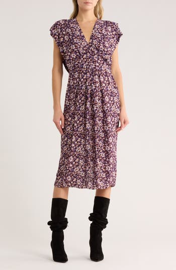 Isabel Marant Étoile Epolia Printed Crepe Dress In Pink