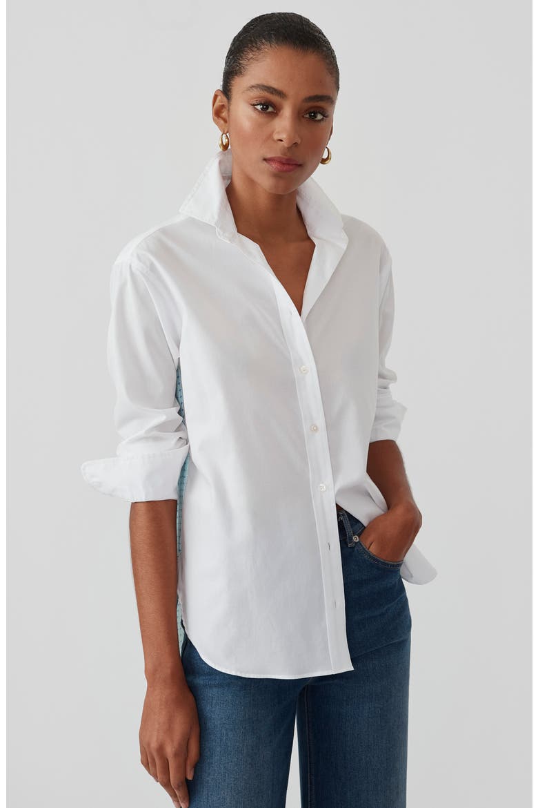Finn Contrast Button Front Shirt, Alternate, color, WHITE