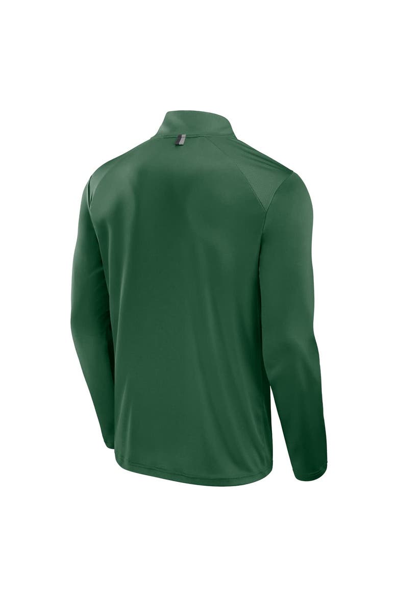Men's Fanatics Green New York Jets Defender Long Sleeve Quarter-Zip Jacket, Alternate, color, Green
