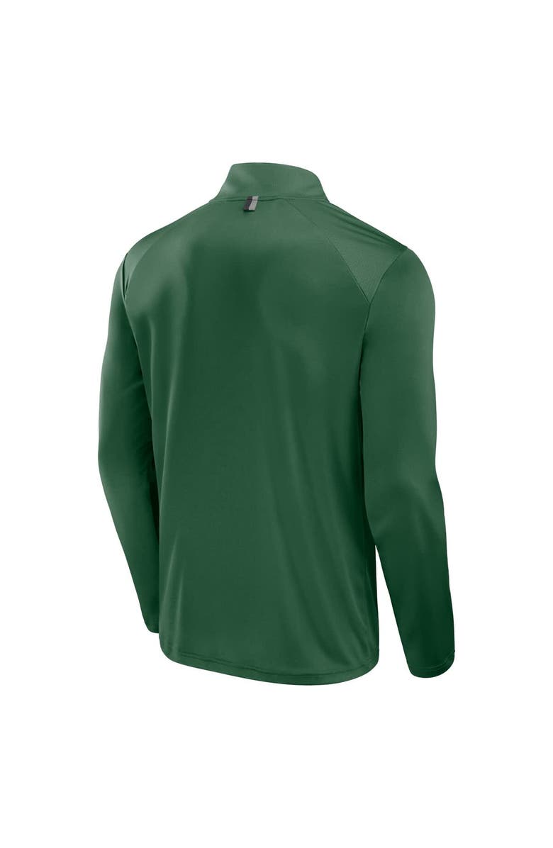 FANATICS Men's Fanatics Green New York Jets Defender Long Sleeve Quarter-Zip Jacket, Alternate, color,
