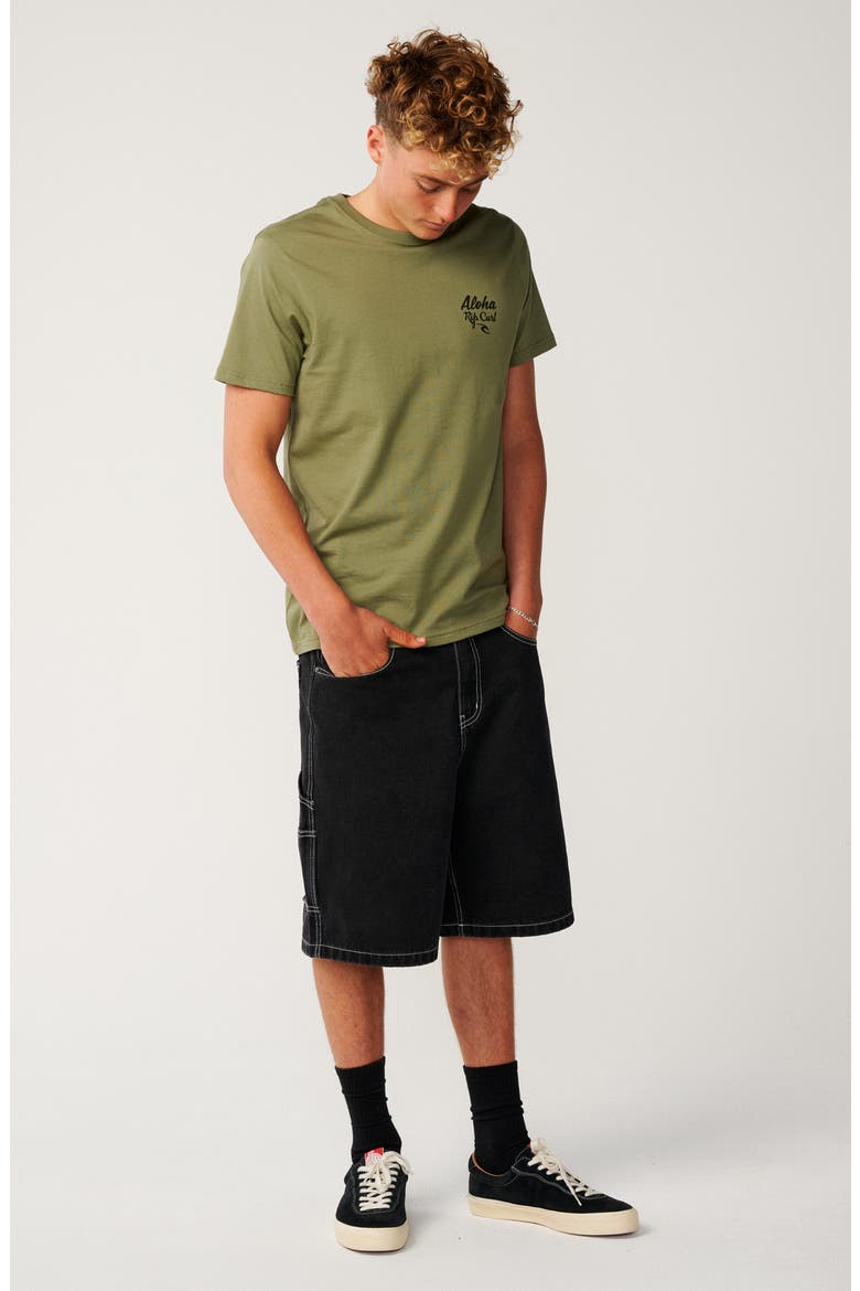 Hawaii Hula Cotton Graphic T-Shirt, Alternate, color, DARK OLIVE