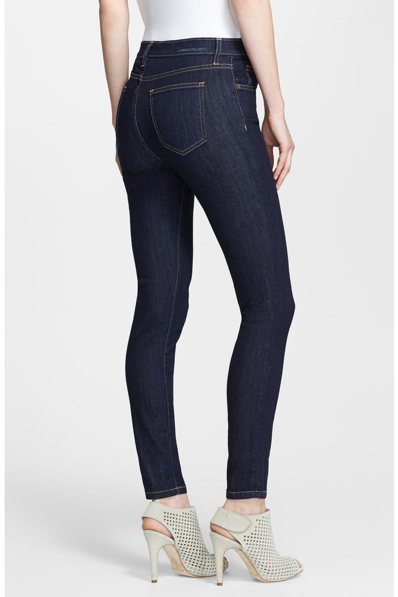 High Waist Skinny Ankle Jeans, Alternate, color, RINSE