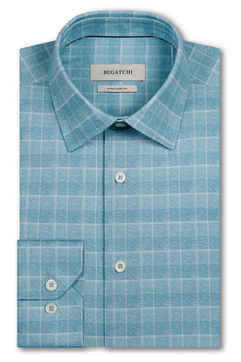 James OoohCotton® Check Print Button-Up Shirt, Alternate, color, TEAL