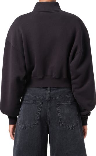 AGOLDE Asta Oversize Crop Zip Sweatshirt | Nordstrom