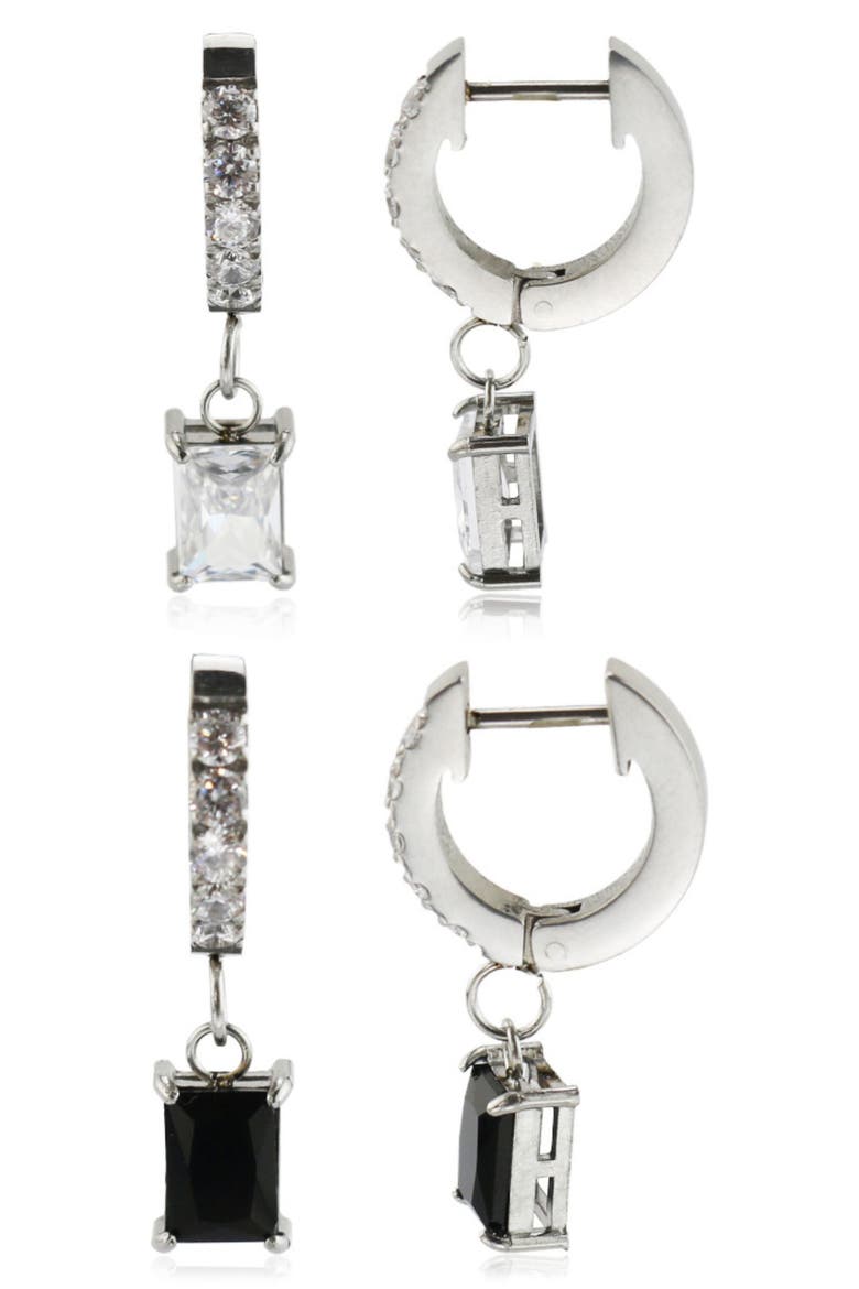 Blaze Set of 2 Drop Earrings, Main, color, SILVER