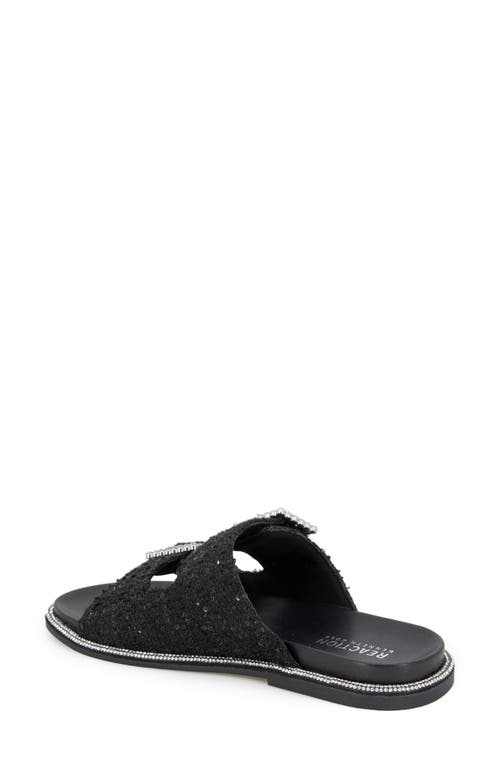 Reaction Kenneth Cole Sydney Embellished Slide Sandal In Black Boucle