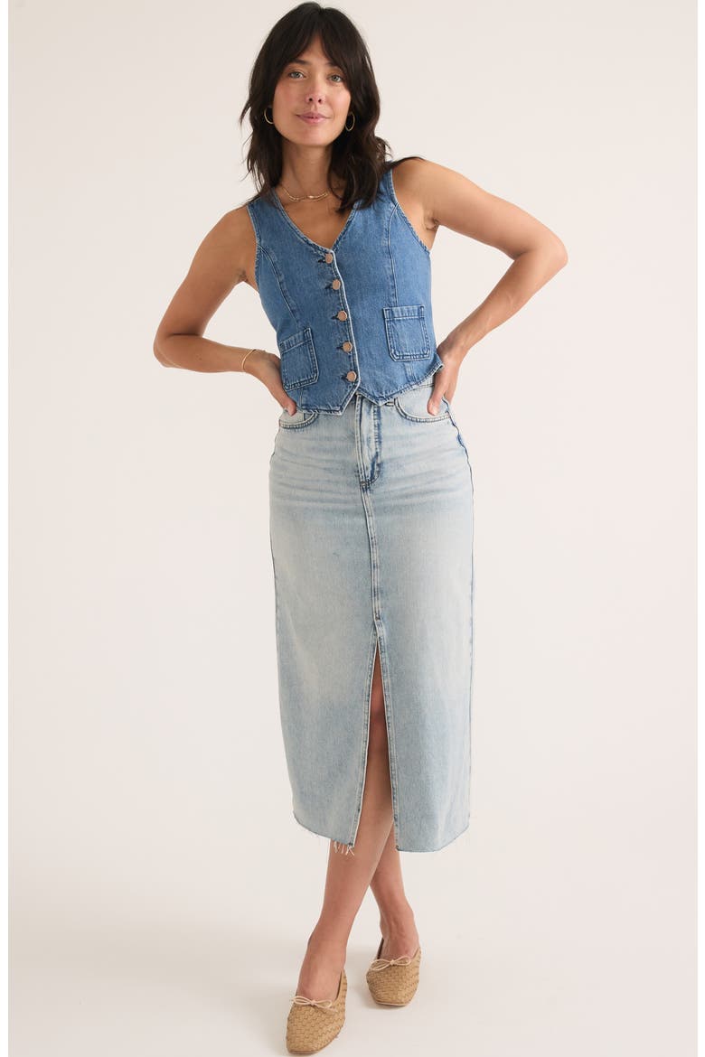 Fawn Denim Midi Skirt, Alternate, color, MEDIUMWASH