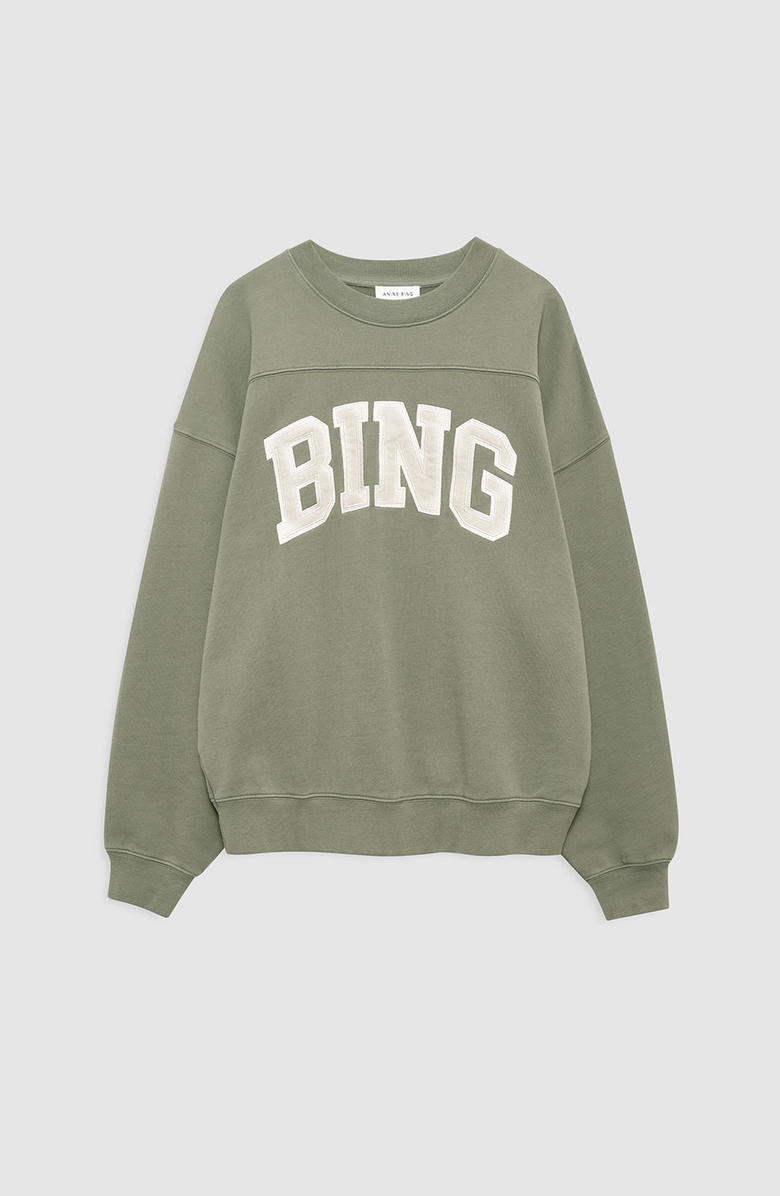 ANINE BING Trenton Sweatshirt, Alternate, color, Washed Olive