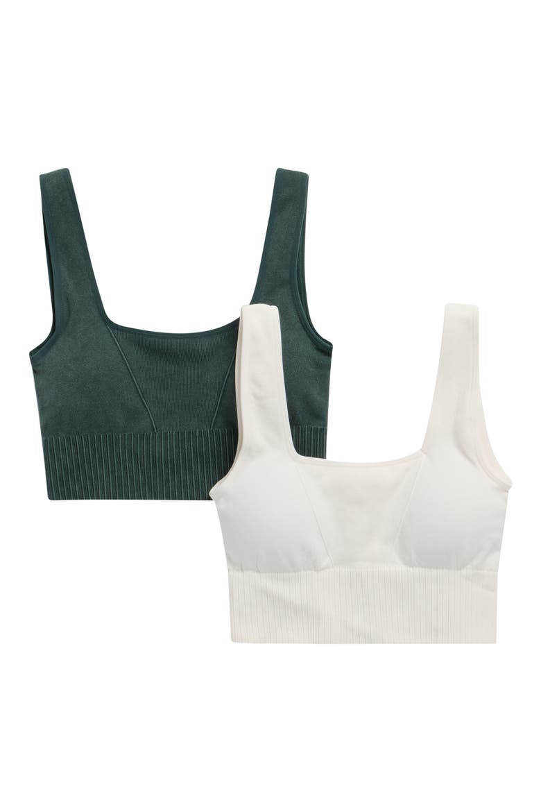 2-Pack Stonewash Seamless Glow Gleam Sports Bras, Main, color, PINE GROVE/ SUGAR SWIZZLE