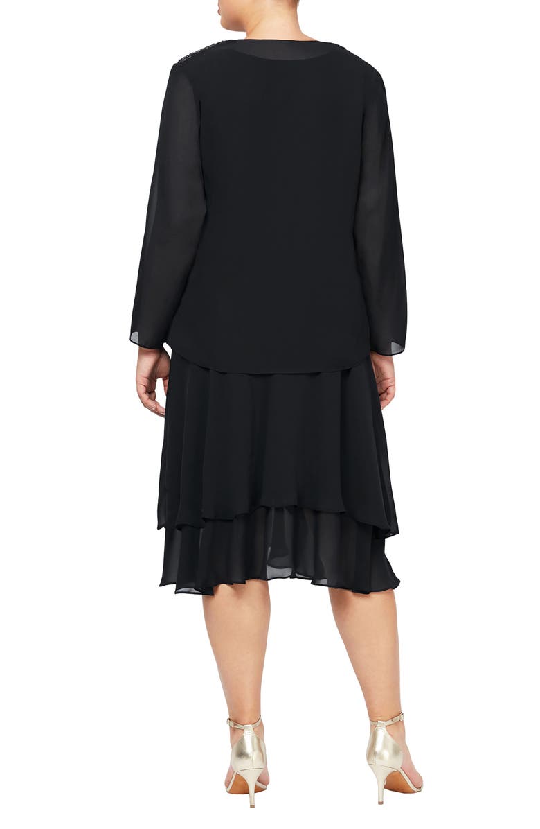 SLNY Sequin Beaded Jacket & Dress, Alternate, color, 