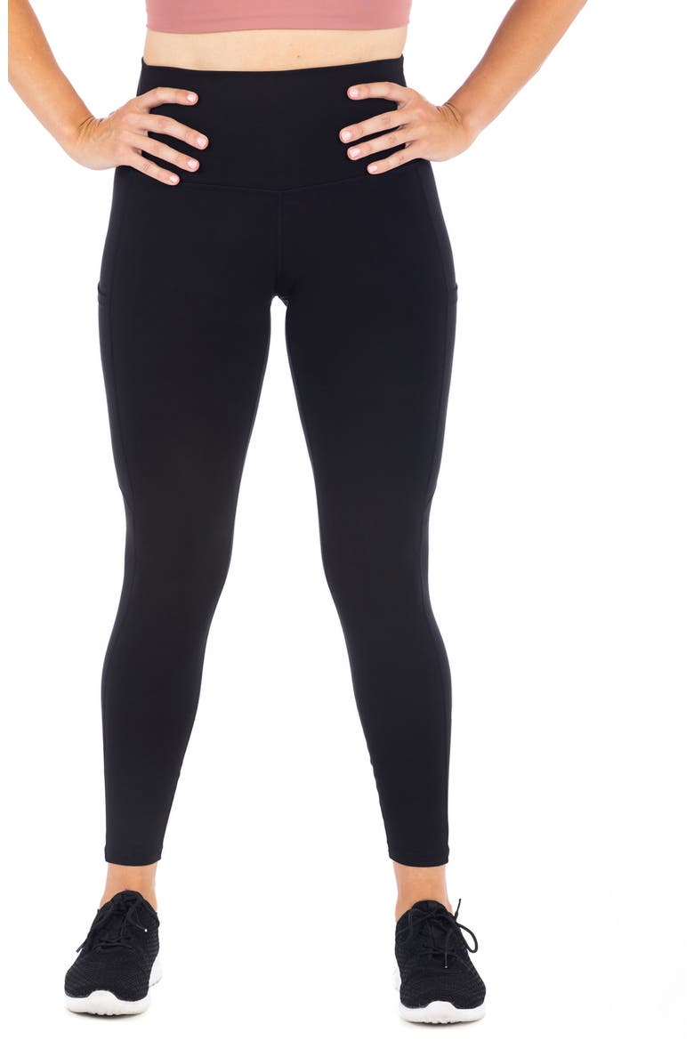 Guardian Stay Put Pocket Leggings, Main, color, BLACK