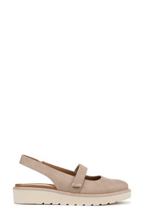 Naturalizer Edison Slingback Flat In Warm Taupe Tan Faux Leather