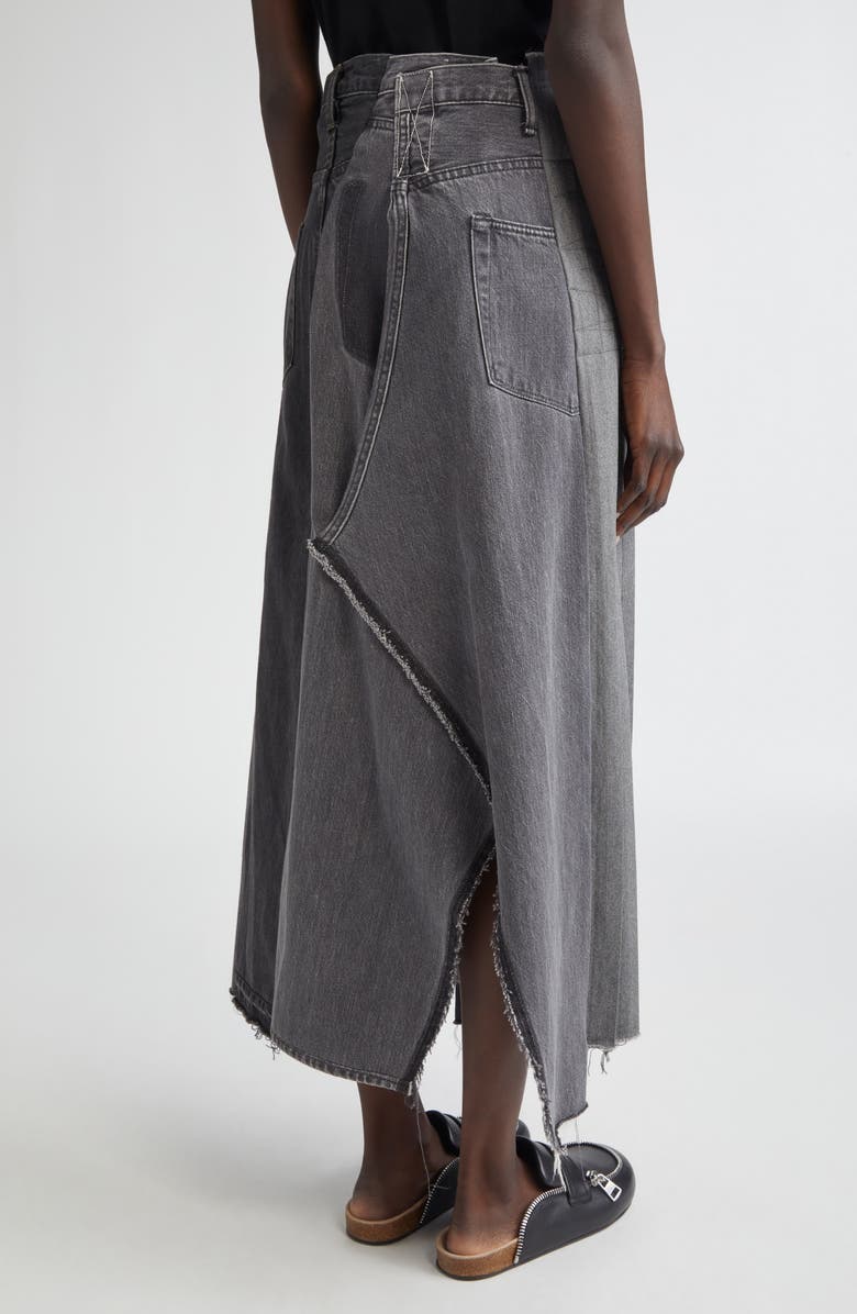 KURO Remake Denim Mark VI Maxi Skirt, Alternate, color, Black Assort