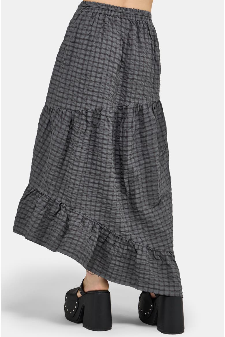 Nimira Check Asymmetrical Maxi Skirt, Alternate, color, Grey