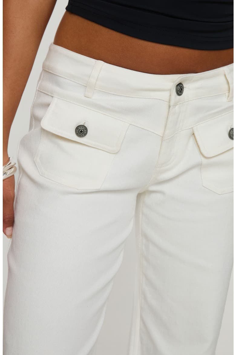 Benicale Low Rise Cargo Pants, Alternate, color, CREAM