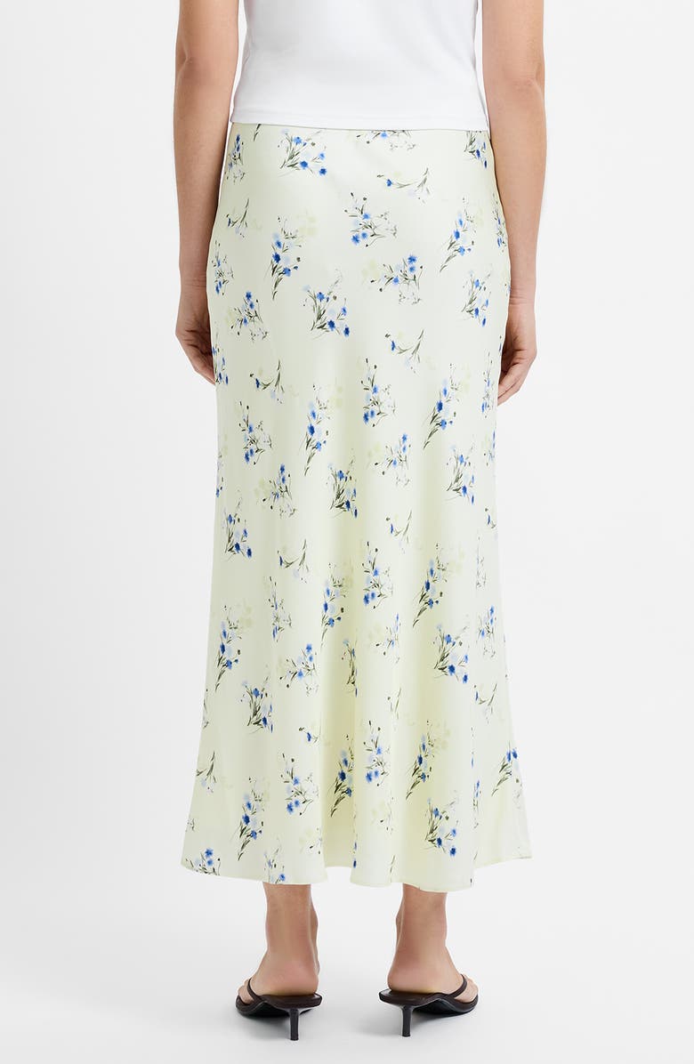 French Connection Harper Fleur Floral Bias Cut Midi Skirt, Alternate, color, Cucumber Crush